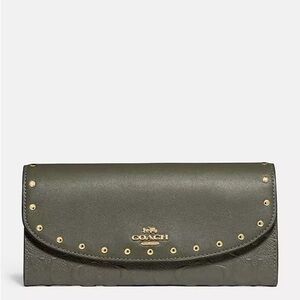 Coach Slim Envelope Wallet With Rivets